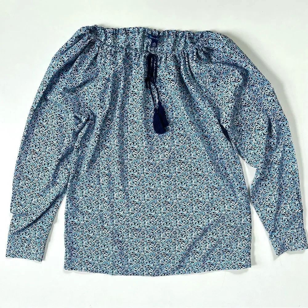 Tommy Hilfiger NWT Blue Floral Blouse XS